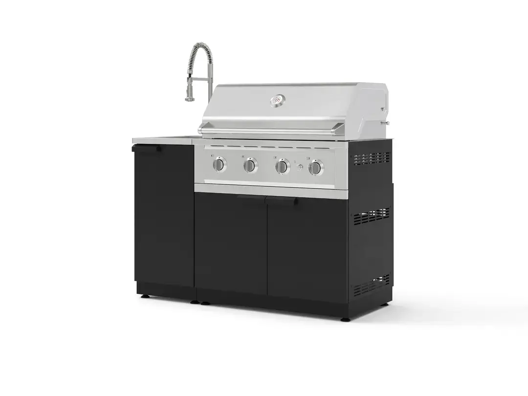Newage OKC-16SS Matte Black 3PC Liquid Propane Grill Sink Set 36 BN