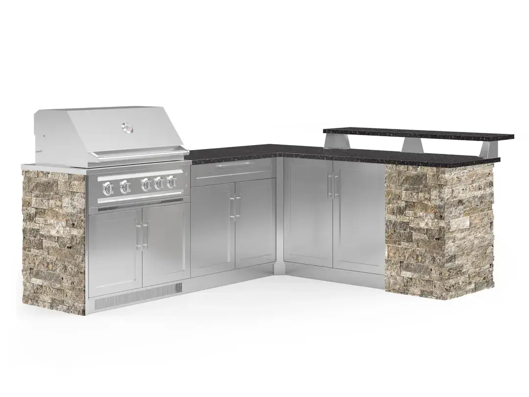 Newage OKC Mid 23 36" Liquid Propane Grill Black Galaxy Silver
