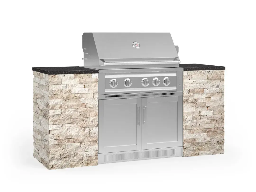Newage OKC Compact 9 36" Liquid Propane Grill Black Galaxy Ivory