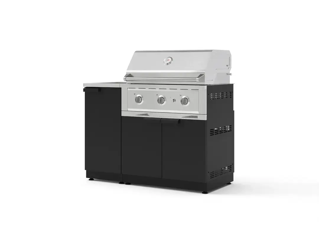Newage OKC-16SS Matte Black 3PC Liquid Propane Sink Set 33 Grill