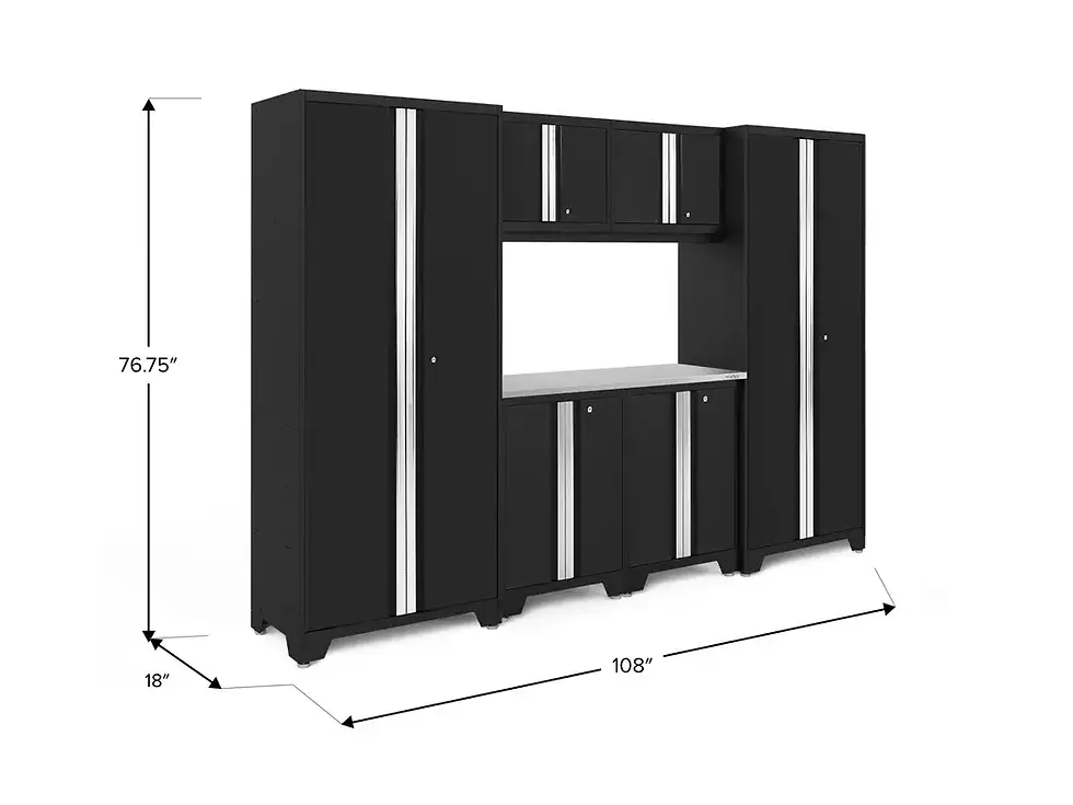 Thumbnail: Bold Series 7PC Garage Cabinetry Set · 24-Gauge Steel · Partial Assembly
