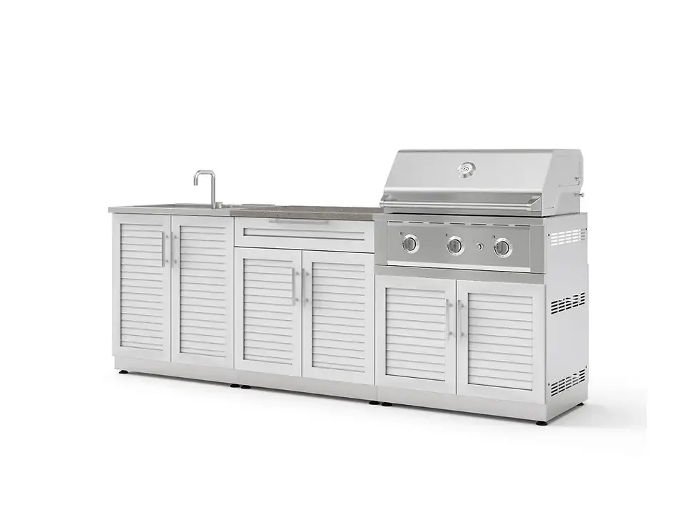 Thumbnail: Newage 5Pc White Natural Gas Grill Set