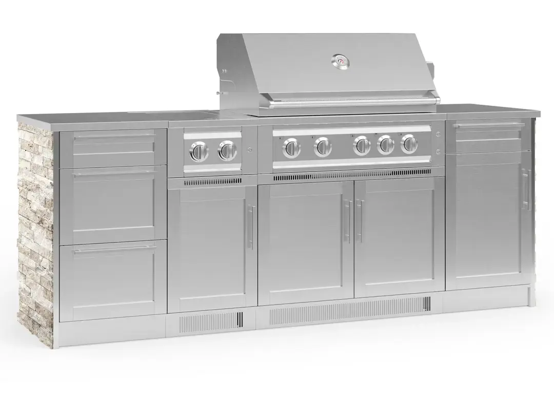 Newage OKC 36" Liquid Propane Grill Ivory Travertine