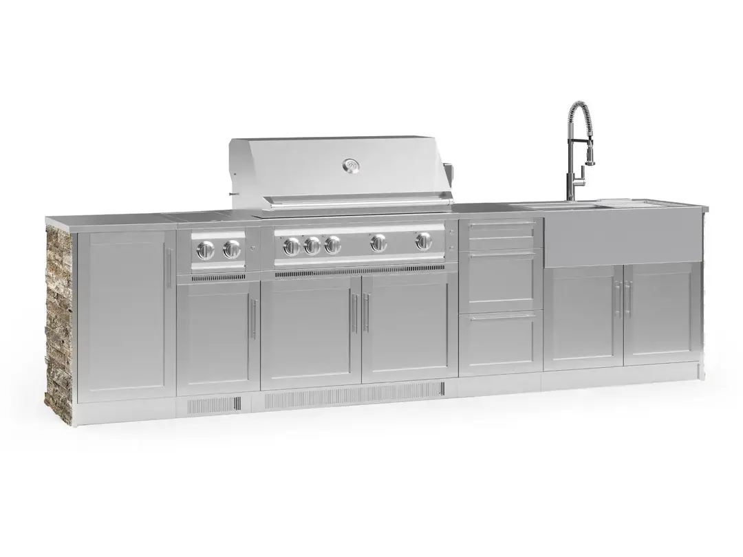 Newage OKC 40" Natural Gas Grill – Silver Travertine