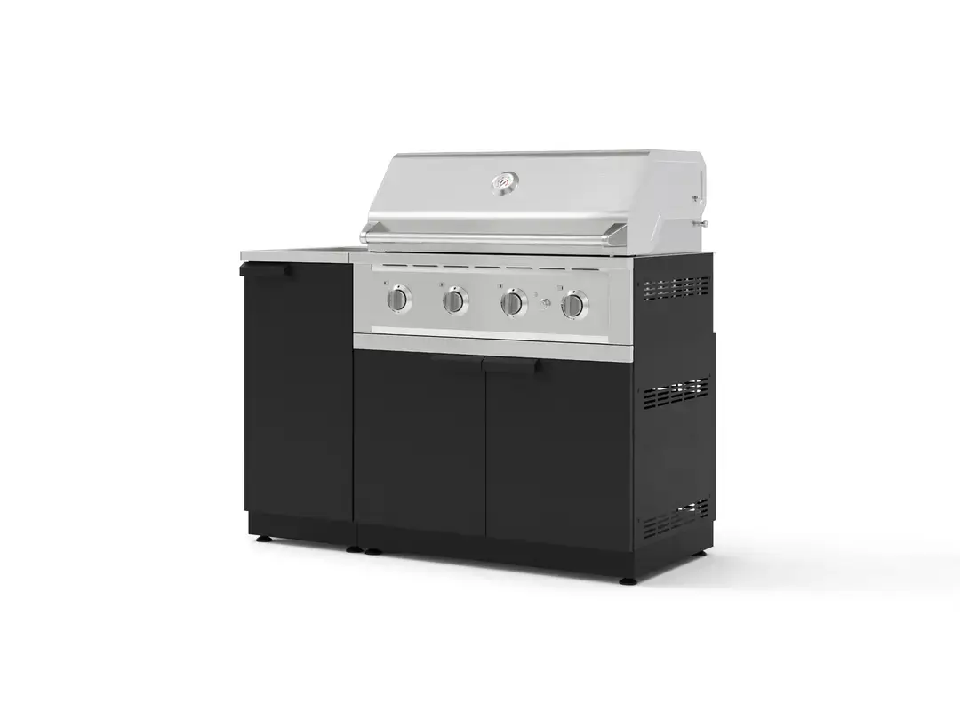 Newage OKC-16SS Matte Black 3PC Natural Gas Sink Set 36 Grill