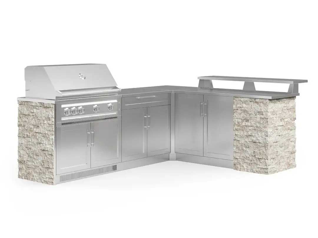 Newage OKC Mid 23 40" Liquid Propane Grill Ivory Travertine