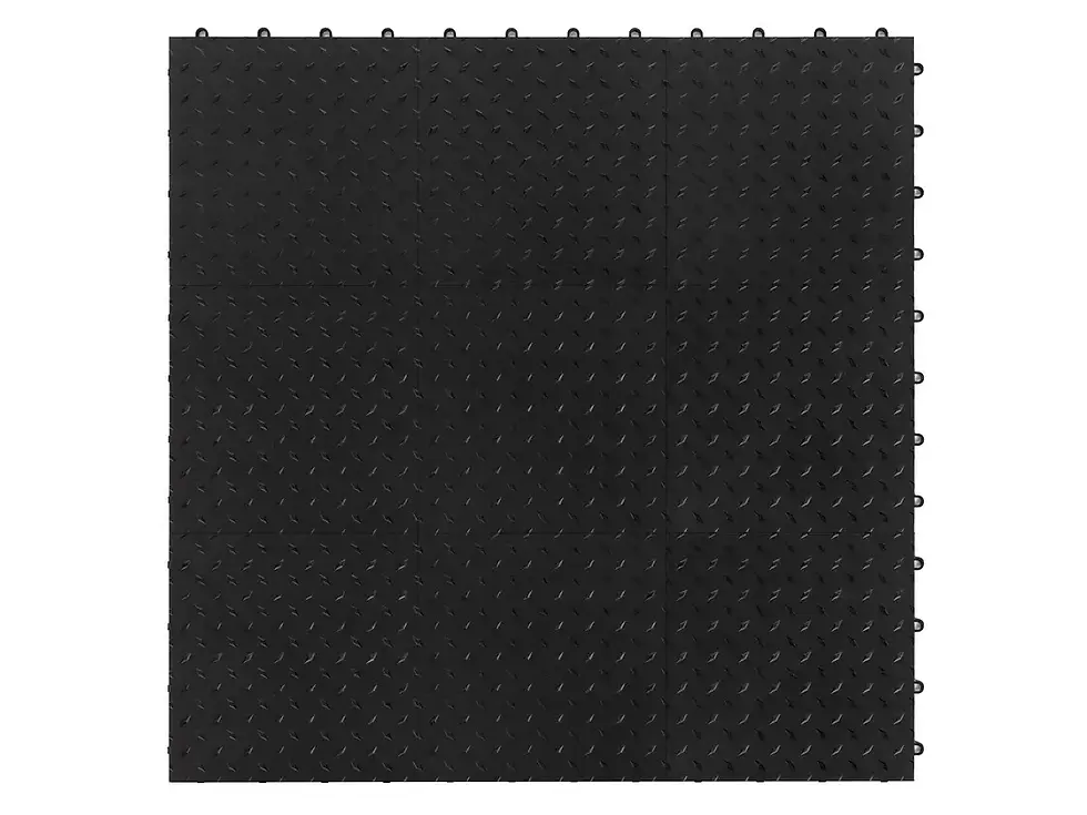 Thumbnail: Diamond Pattern Polypropylene Garage Flooring Tiles 400 sq. ft.