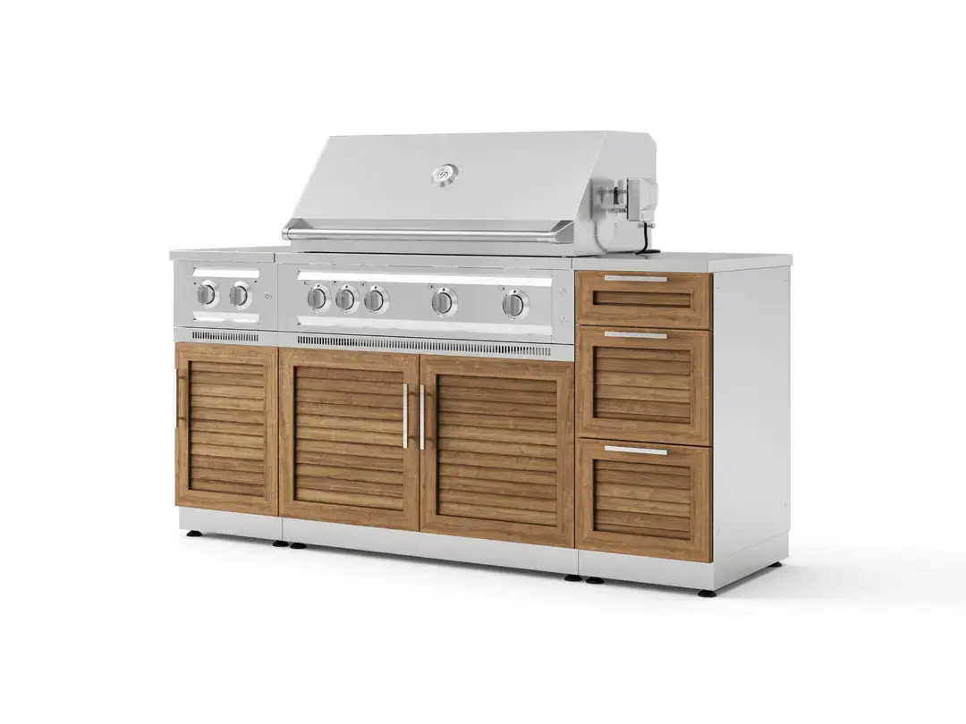 OKC 16 GR 6 pc Set 3 Drawer 33 IGC 33 LP Platinum Grill Platinum DSB with Cabine