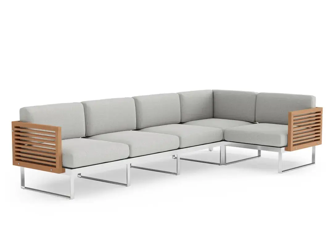 Newage 5-S Sectional Sofa – Cast Silver
