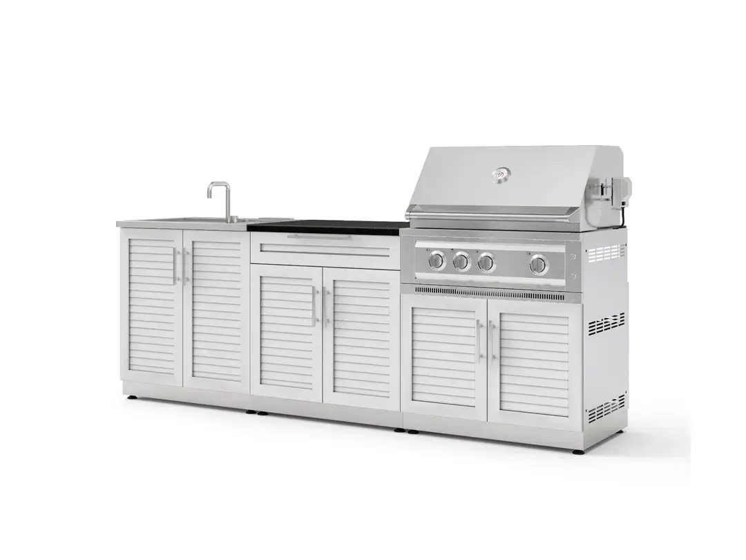 Newage SS White 5PC Platinum Grill Set