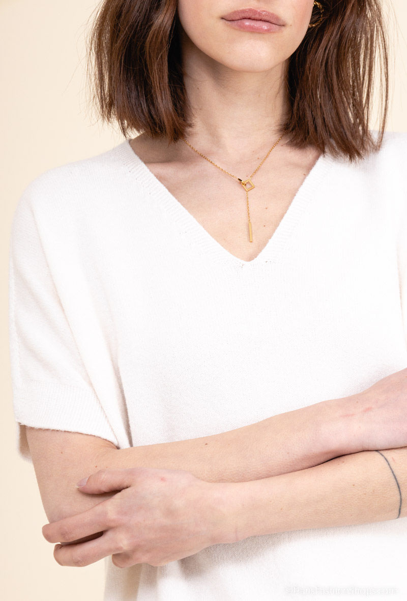 Thumbnail: Short sleeve knitted top