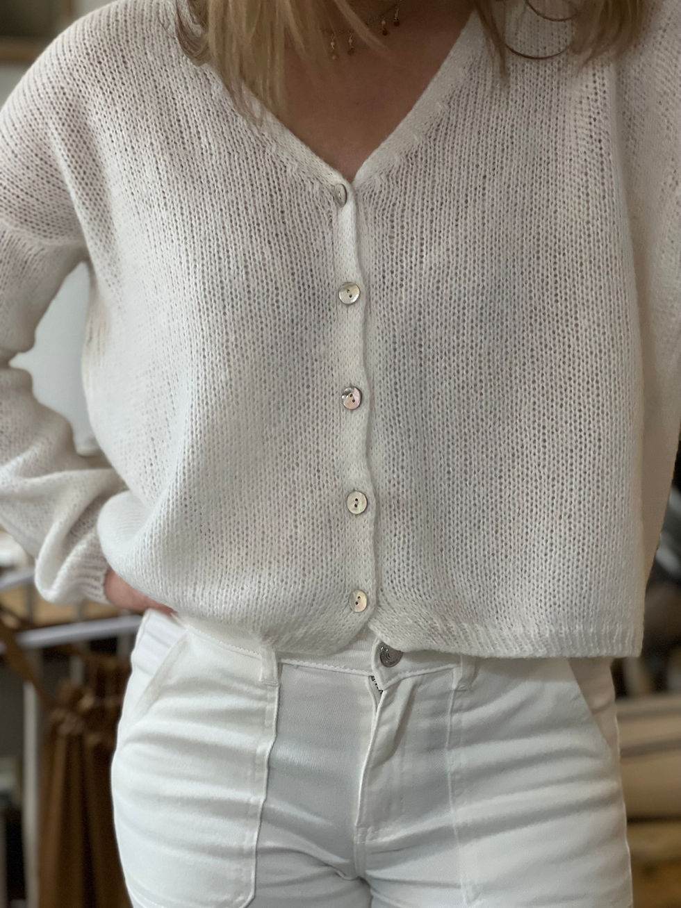 Thumbnail: Winter white cardigan