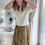 Thumbnail: Satin Crinkle skirt