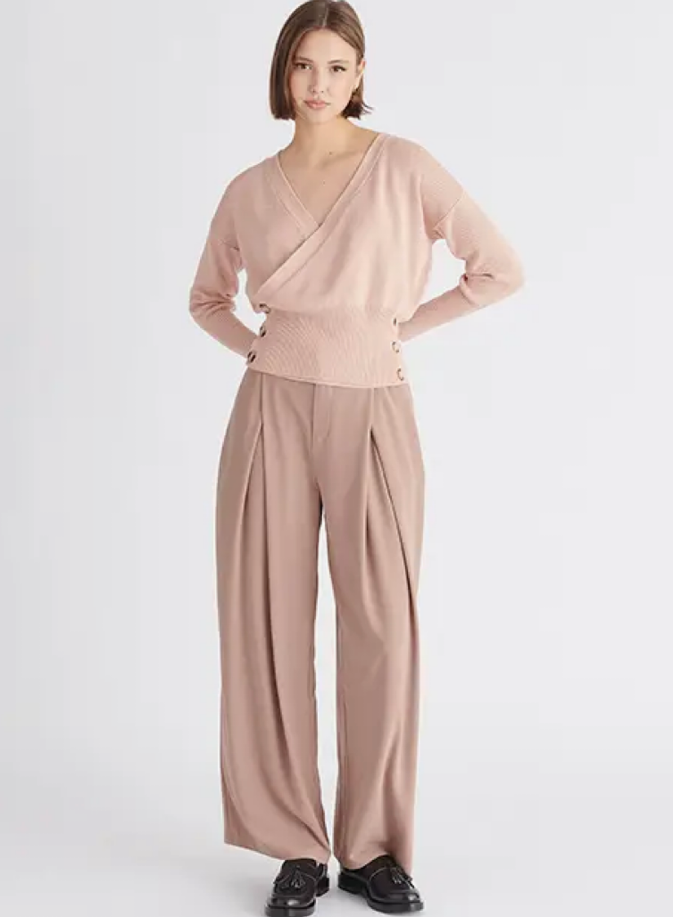 Thumbnail: Delicate button wrap top