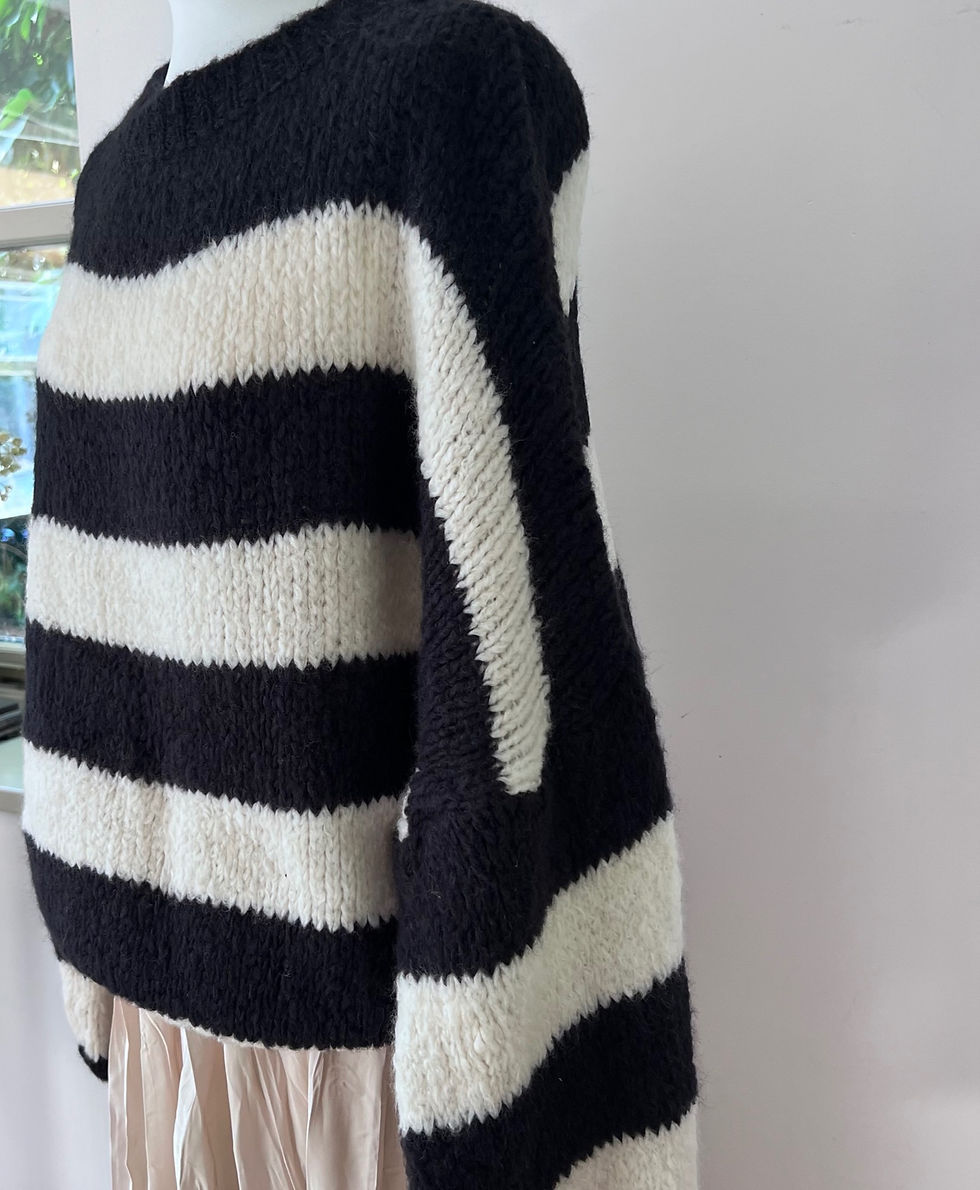 Thumbnail: Blue cosy stripe jumper