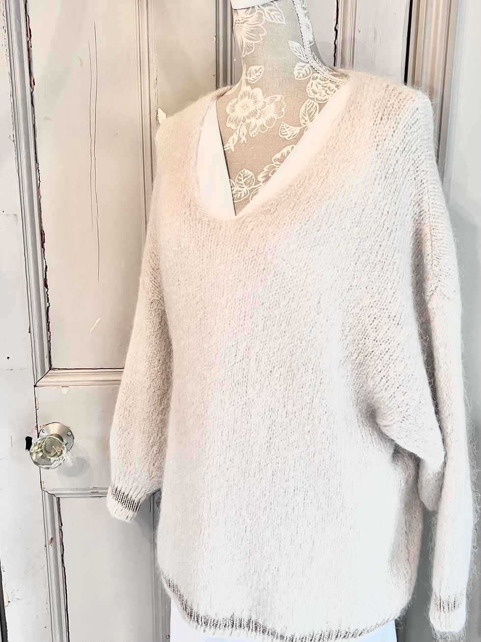 Thumbnail: Mohair jumper in Biscuit