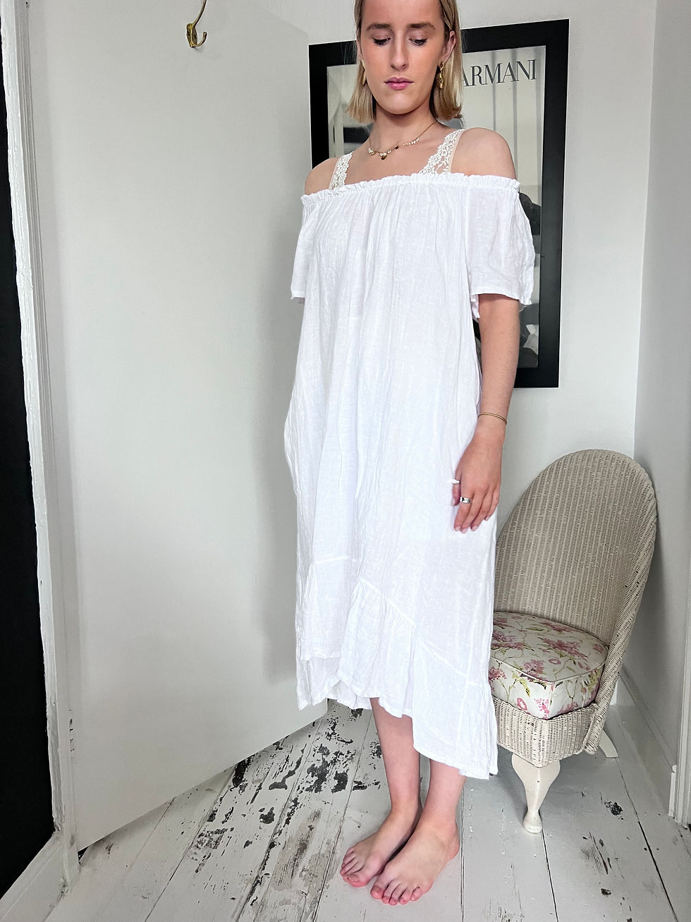 Thumbnail: White linen dress