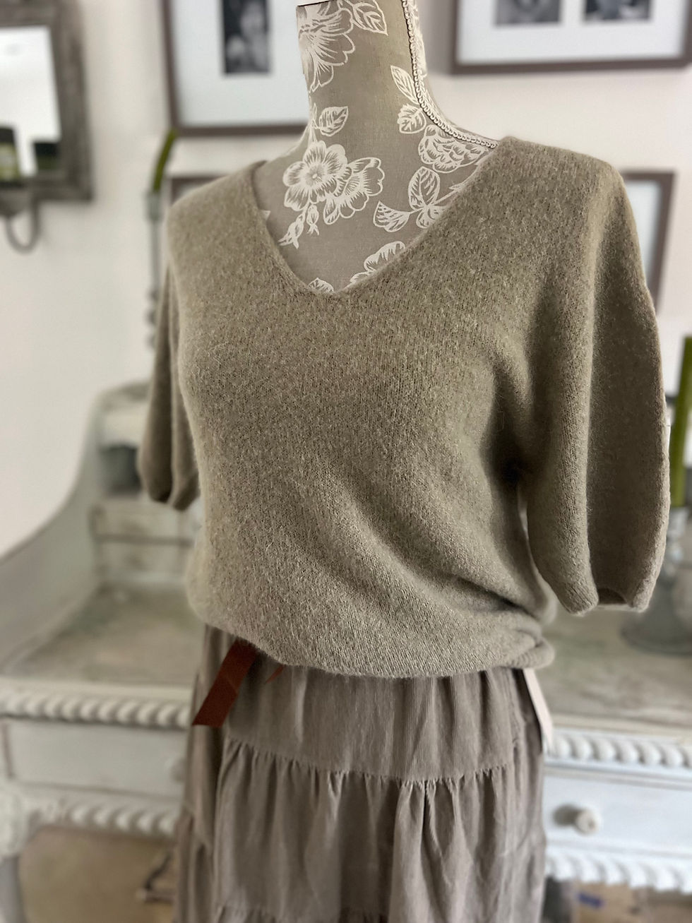 Thumbnail: Short sleeve Alpaca  jumper