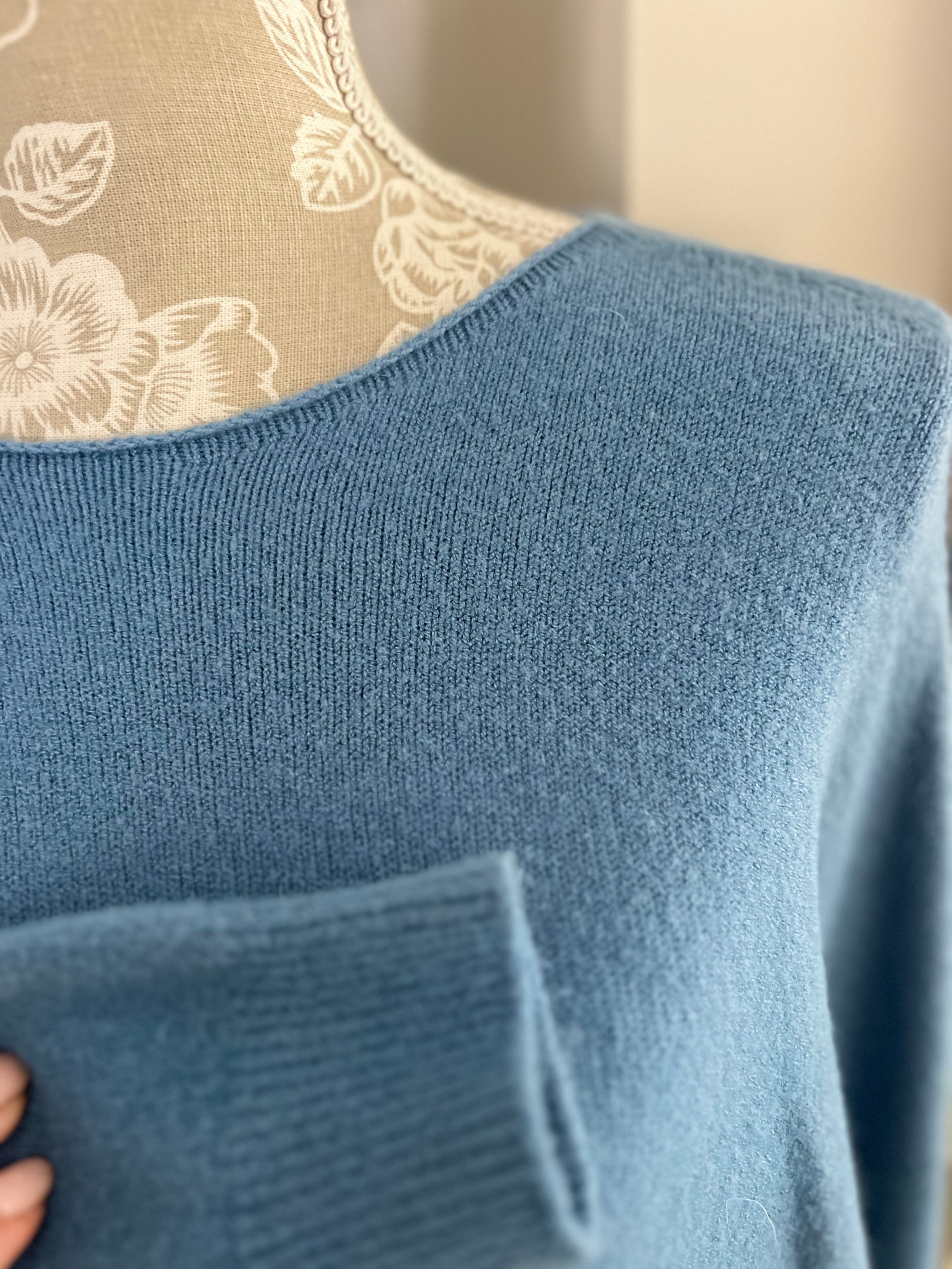Petrol blue soft knit jumper
