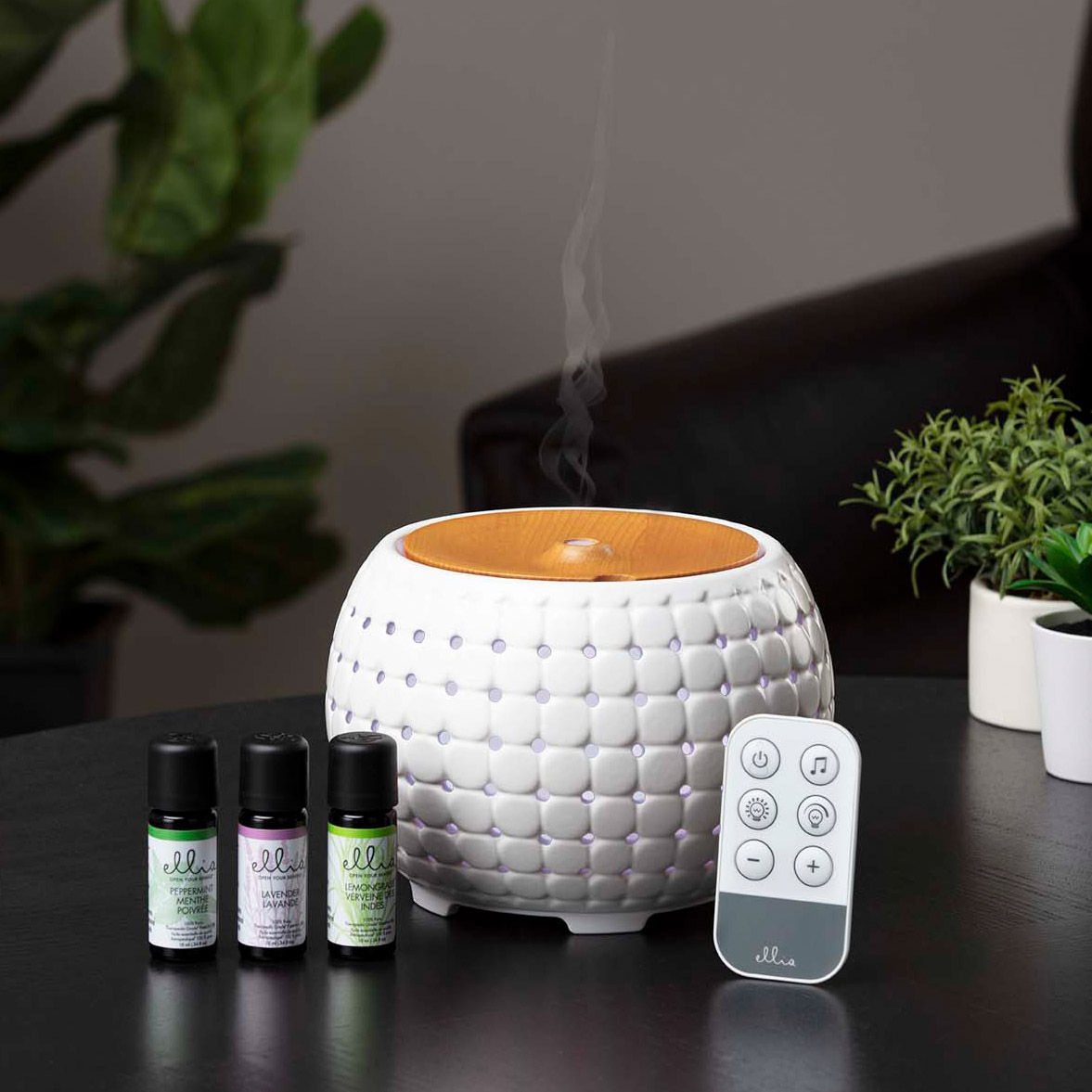 HoMedics Ellia Gather Ultrasonic Aroma Diffuser with Sound
