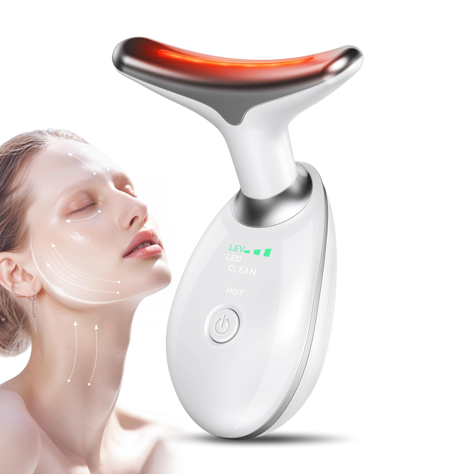 Neck Facial Massager Light Face Neck Massager for Skin Care Multifunctional Faci