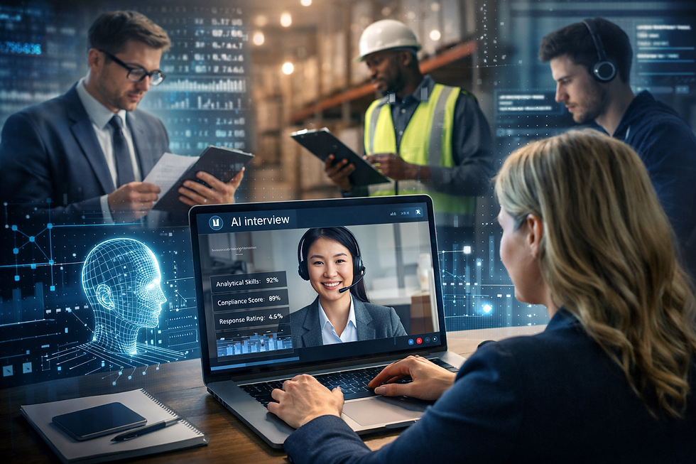 Image showing Inluwa AI interview performance dashboard with three key metrics displayed on a clean interface. Analytical Skills scored at 92 percent, Confidence Score at 89 percent, and Response Rating at 4.5 out of 5. Each metric features a circular progress indicator with gradient colors.