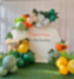 personalised backdrop for the safari themed birthday party