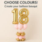 custom helium number balloon display for delivery in Guildford