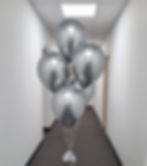Silver chrome balloon bouquet