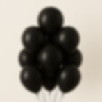 black balloon bouquet