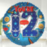 birthday balloon with number 12 for 12th birthday