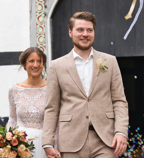 Brautpaar nach der Trauung