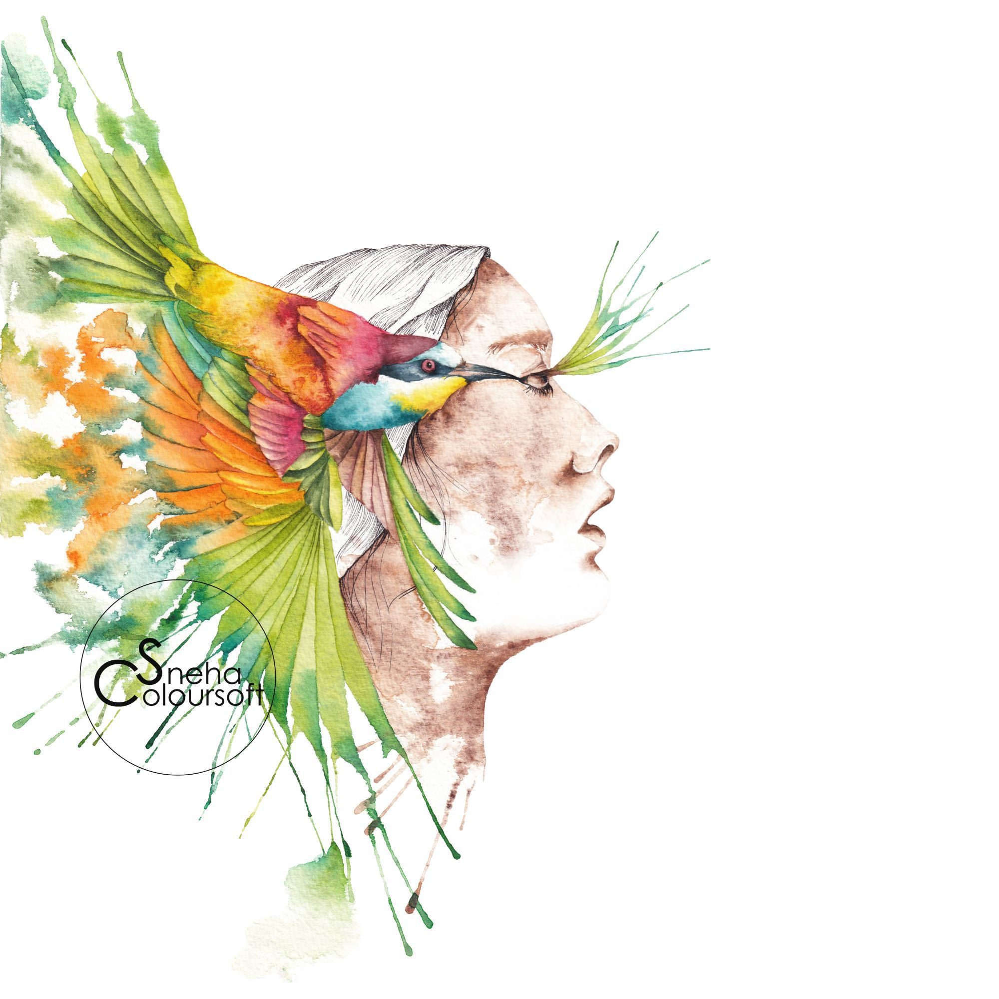 Winged Dreams Watercolor Art Print