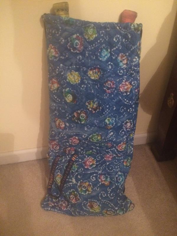 Thumbnail: Floral Blue Double Faced Designer Quilted Sack
