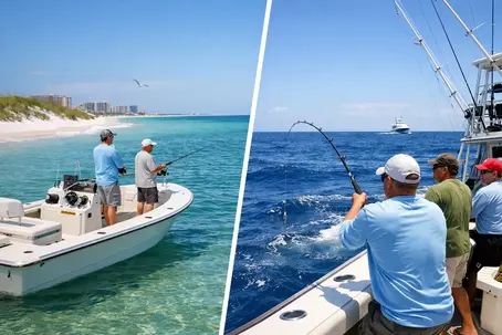 Inshore vs Offshore Fishing for Destin Visitors