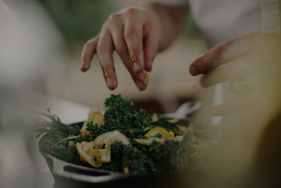 Cocinar con ingredientes frescos