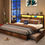 Thumbnail: Cozy's King Bed Frame with Storage Headboard, 4 drawers and charger port