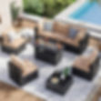 Thumbnail: Cozy's 8 Piece, Outdoor/Patio Furniture Set