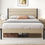 Thumbnail: Queen Bed Frame with Headboard and Footboard, with Under Bed Storage, All-Metal