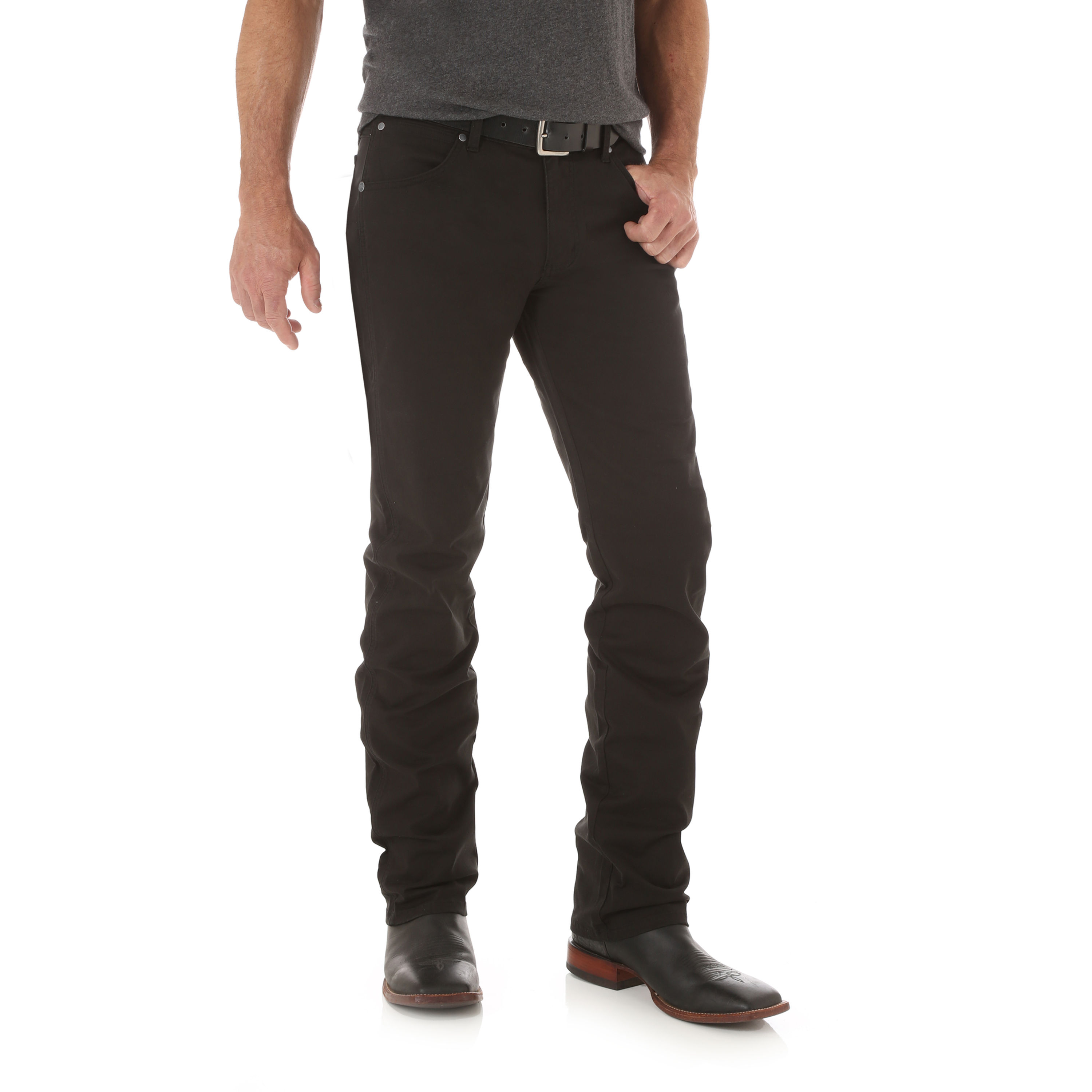 Retro Slim Straight Twill Black