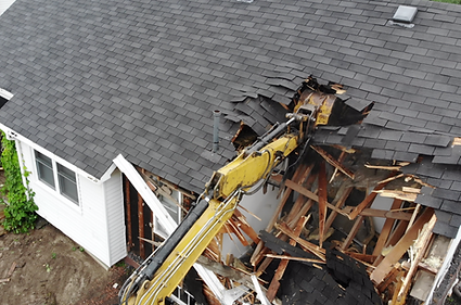 Demolition of a residential home in southern Ontario