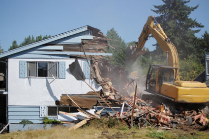 Demoliton of a home in Southern Ontario