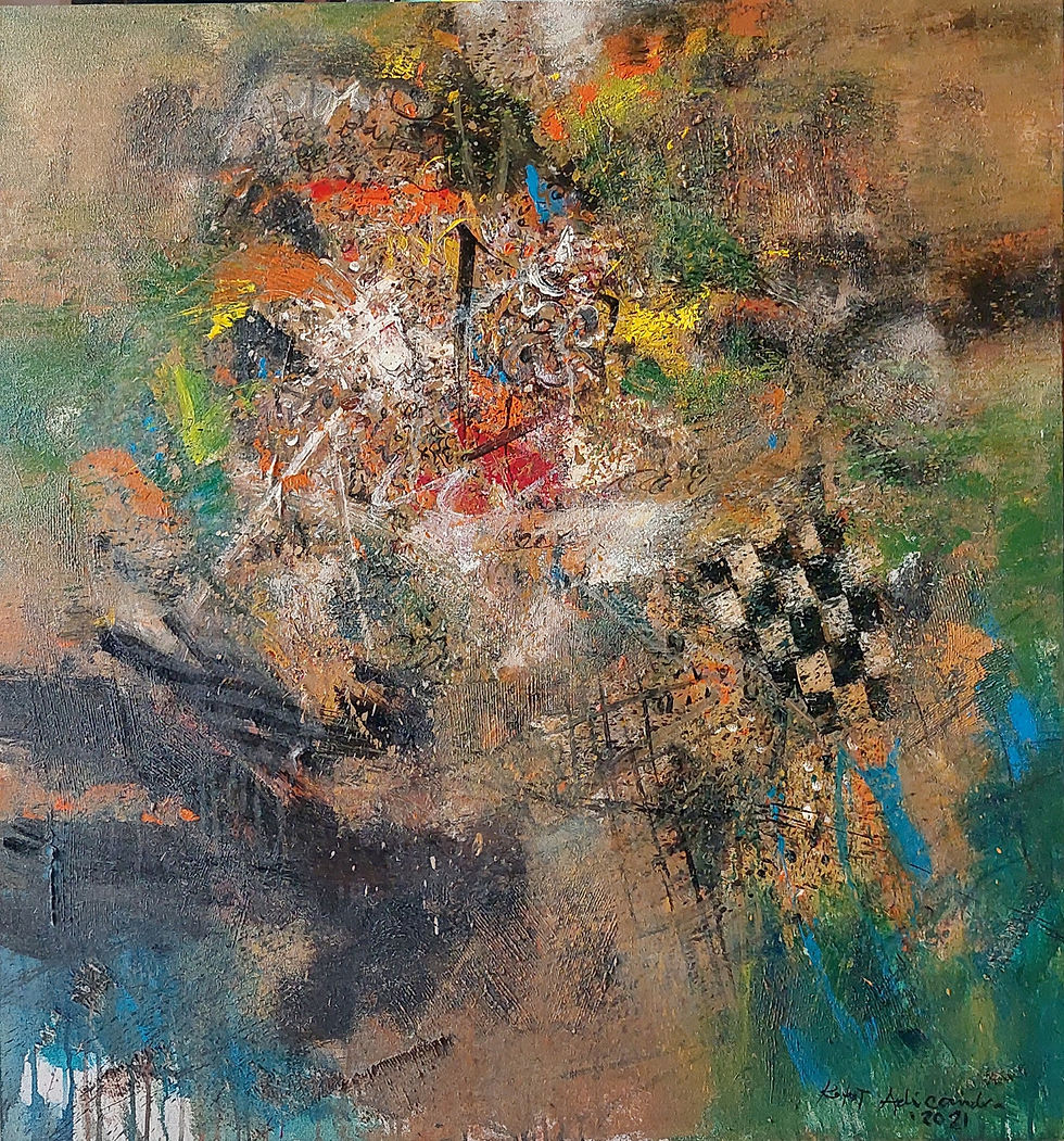 Balinese Mystical of Power, 85x90 cm, Mixed Media on Canvas, 2021