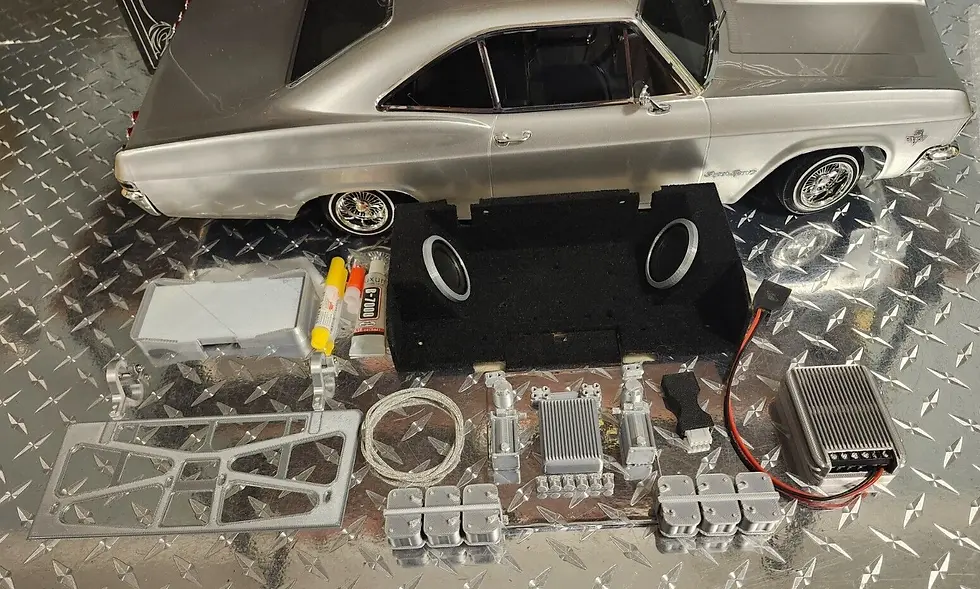 Thumbnail: Sac City Beats Scale Bluetooth Speaker Complete Trunk Kit For Redcat Sixtyfive