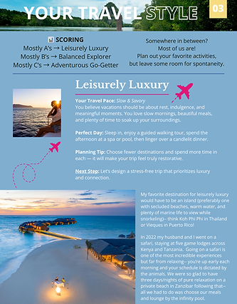 Travel style brochure