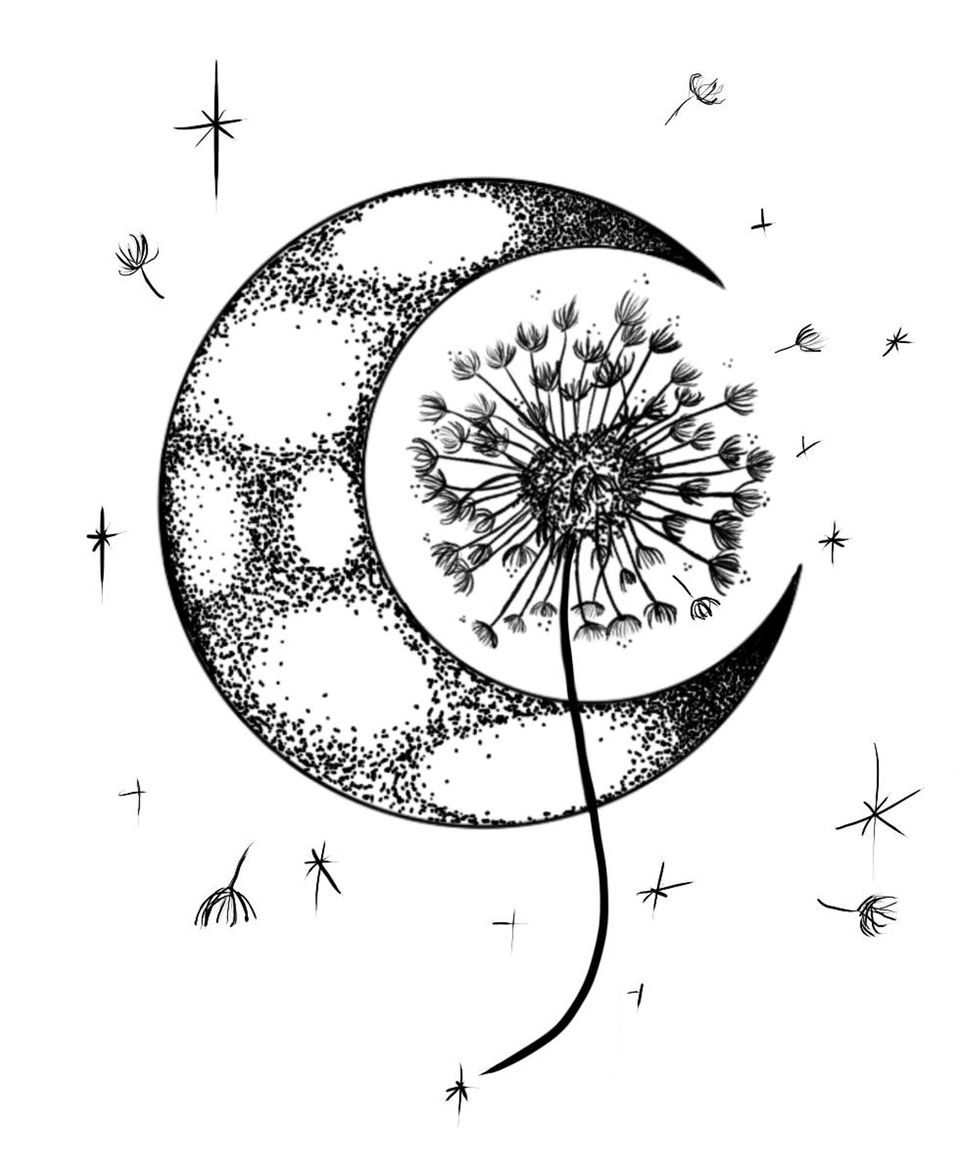 Moon and Dandelion