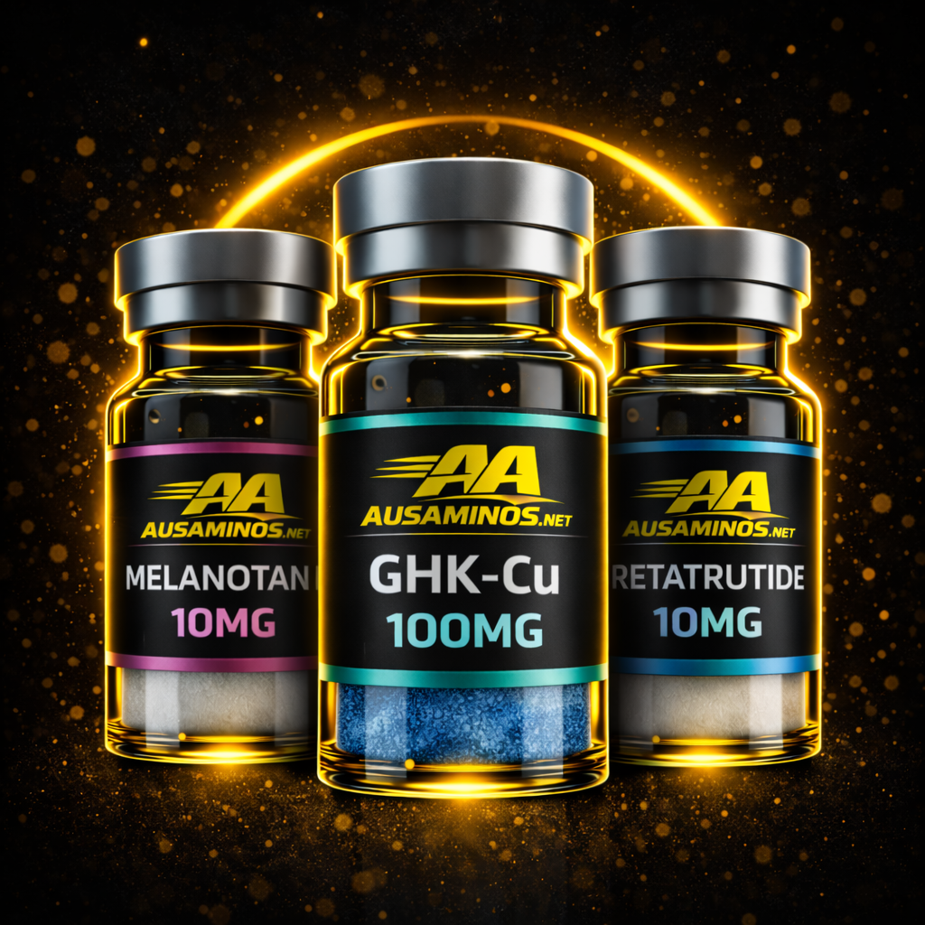 ASCENSION BUNDLE – MT-2 10mg • GHK-Cu 100mg • Retatrutide 10mg Research Peptide