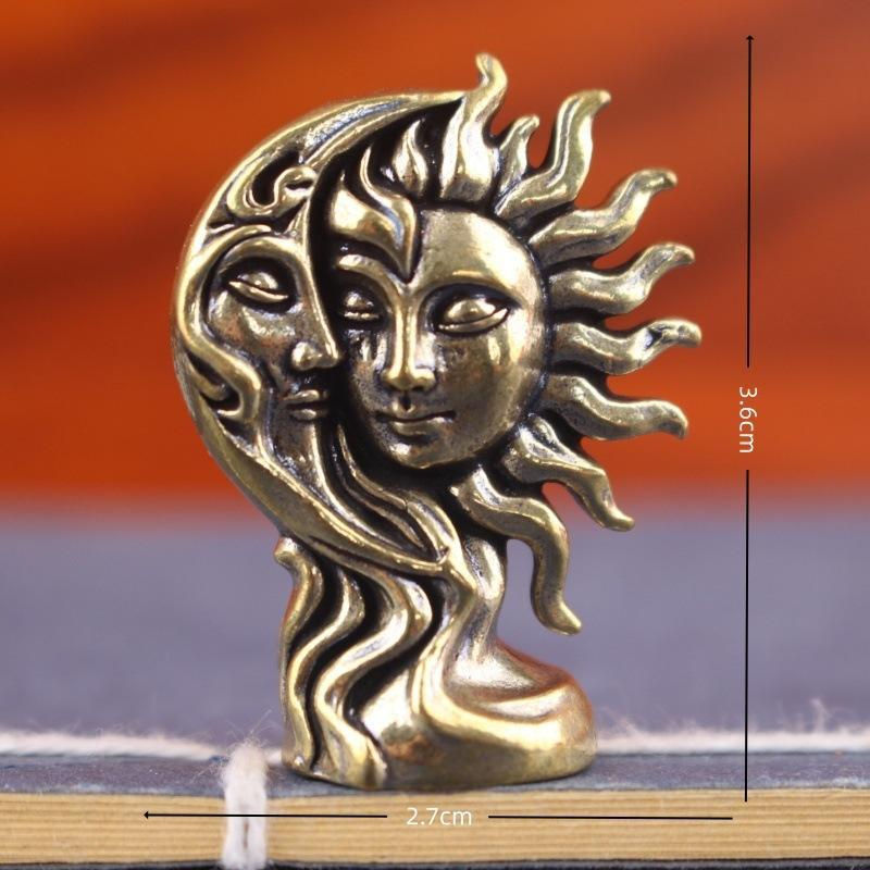 Miniatura: ☀️🌙 Decoração Sol e Lua em Latão