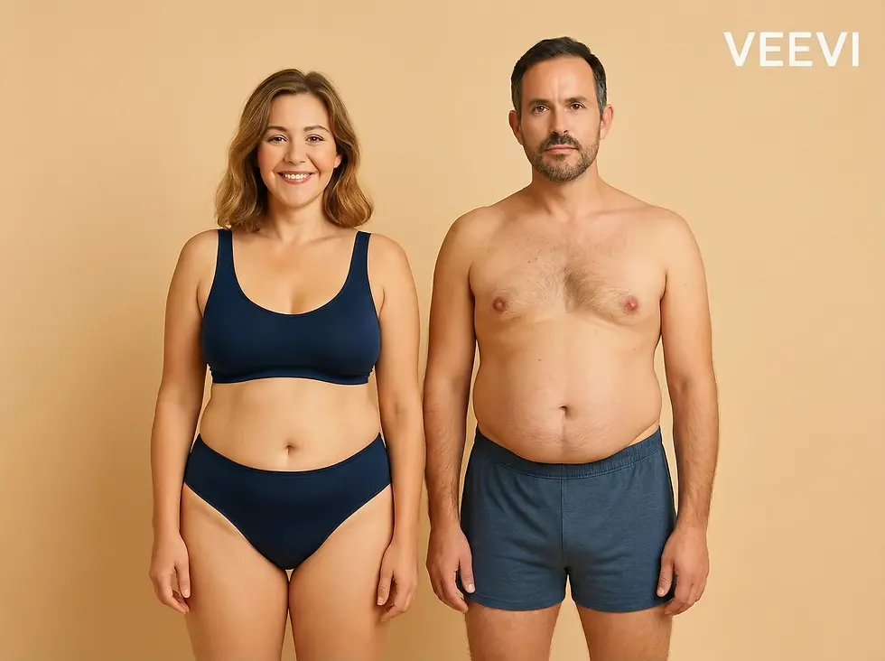 bauchansatz mann frau