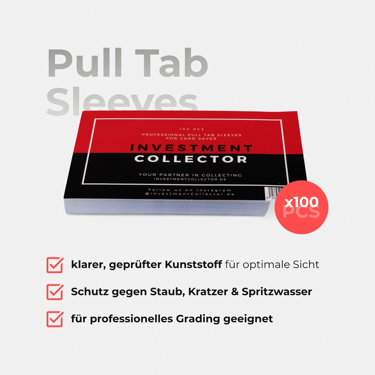 Professional Pull Tab Sleeves